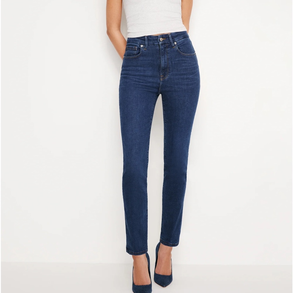 Good American Always Fits Good Classic High Rise Slim Straight Jean Size: 6-12